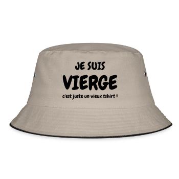 Je suis vierge - Humour - Drôle - Blague - Fun - Bob - kaki/noir - Devant
