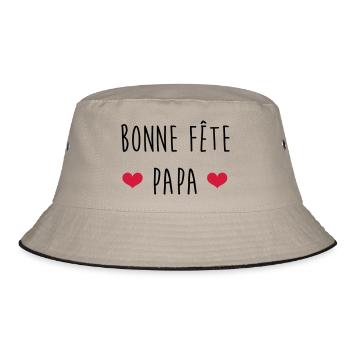Papa Fête des Pères Naissance Bébé Anniversaire - Bob - kaki/noir - Devant