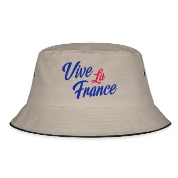 France Français Française French Frankreich - Bucket Hat - khaki/black - Front