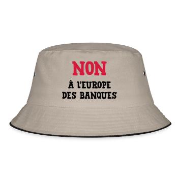 Syndicat Politique Banque Gauche Insoumis Peuple - Bob - kaki/noir - Devant