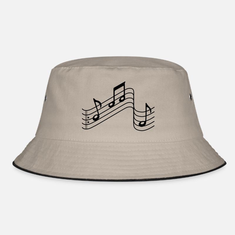 musik - Bucket Hat - Khaki/Schwarz