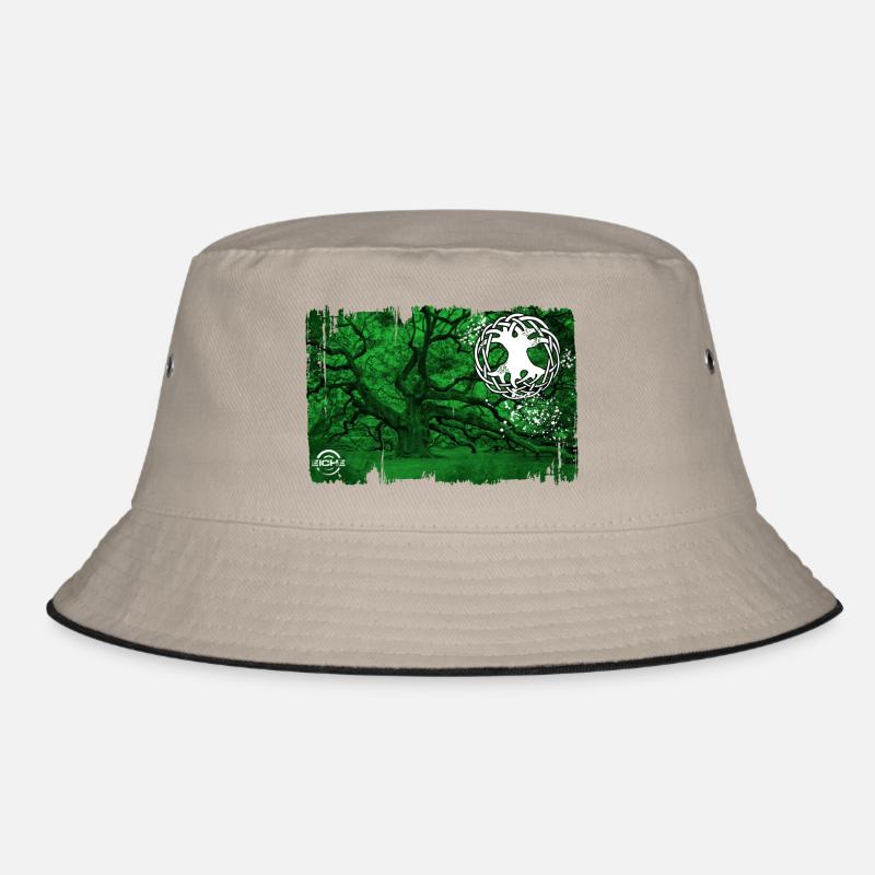 eiche mit lebensbaum grün Bucket Hat