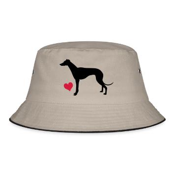 Windhund - Bucket Hat - Khaki/Schwarz - Vorne