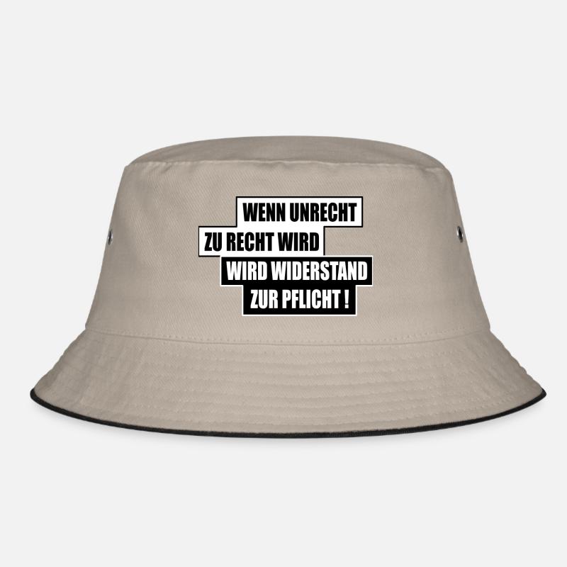 WENN UNRECHT ZU RECHT WIRD - Bucket Hat - Khaki/Schwarz
