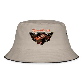 Oldtimer-RC-Wagen - Bucket Hat - Khaki/Schwarz - Vorne