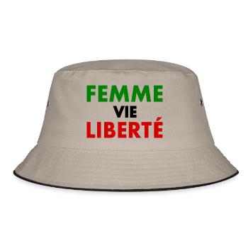 Femme vie liberté - Bob - kaki/noir - Devant