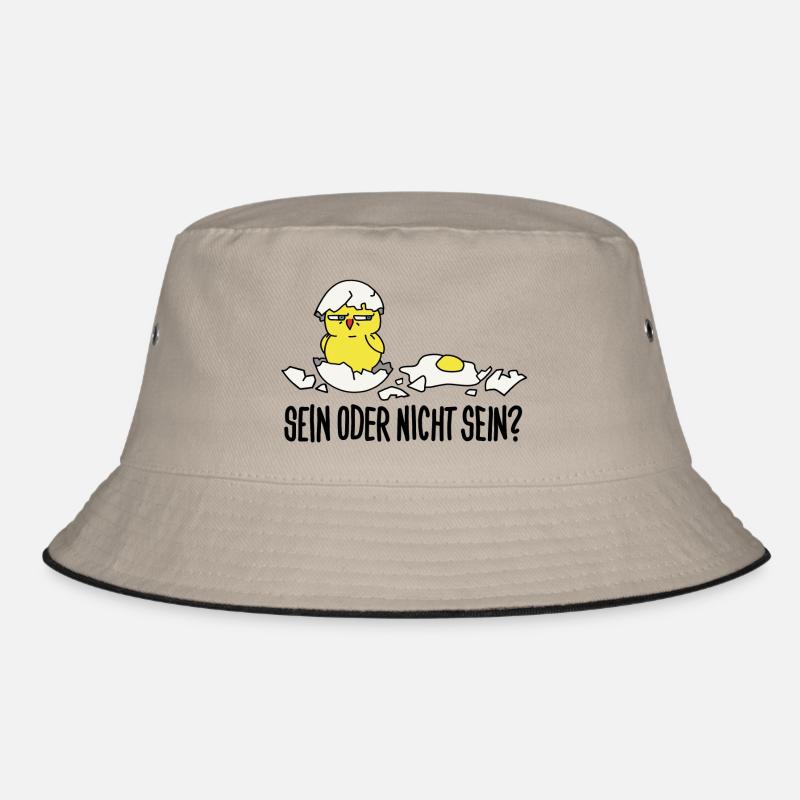 sein oder nicht sein - Bucket Hat - Khaki/Schwarz