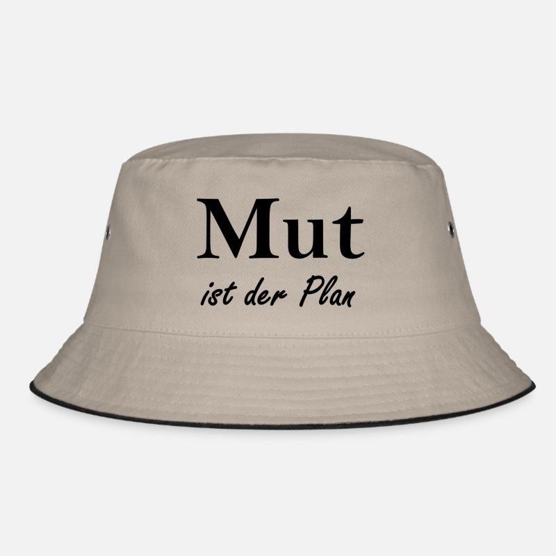 Mut ist der Plan - Bucket Hat - Khaki/Schwarz