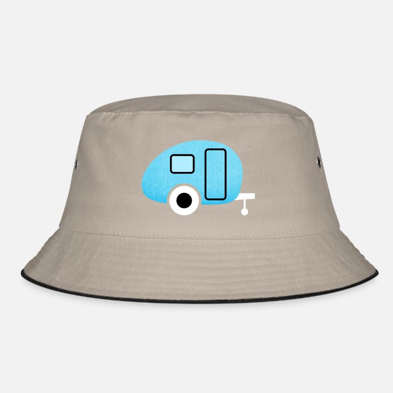 Caravan Caravan Canvas Linen Camping Camper Bucket Hat