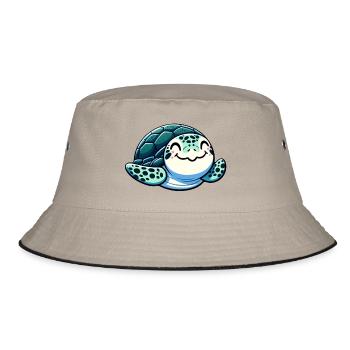 Charming Sea Turtle - Bucket Hat - khaki/black - Front