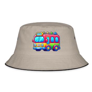Bus - Bucket Hat - Khaki/Schwarz - Vorne