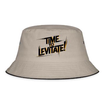 Zeit zum Schweben - Bucket Hat - Khaki/Schwarz - Vorne
