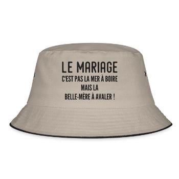 Schwiegermutter Humorvolles Zitat - Bucket Hat - Khaki/Schwarz - Vorne