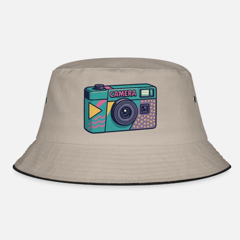 Millennial Retro Kamera Bucket Hat