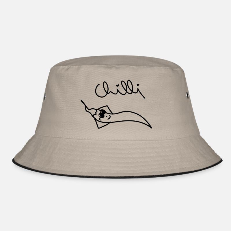 Chilli - Chilled Chili - Bucket Hat - Khaki/Schwarz