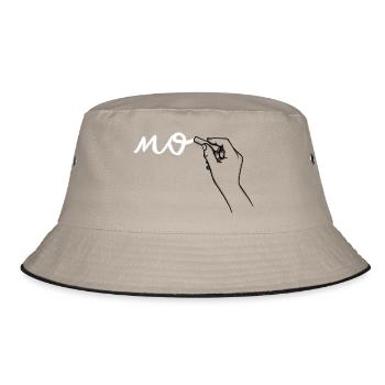 Hand with chalk writing NO - Bucket Hat - khaki/black - Front