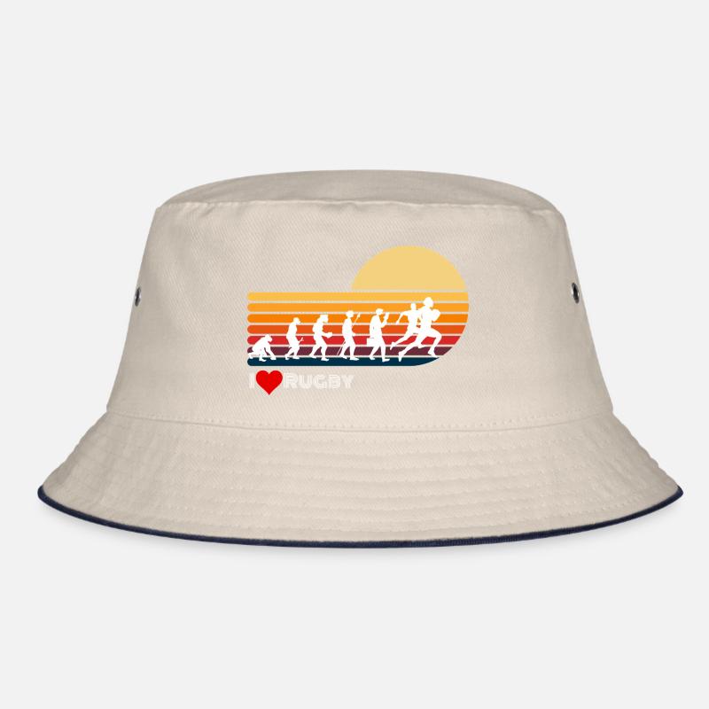 Rugby Retro Evolution Sunset Bucket Hat