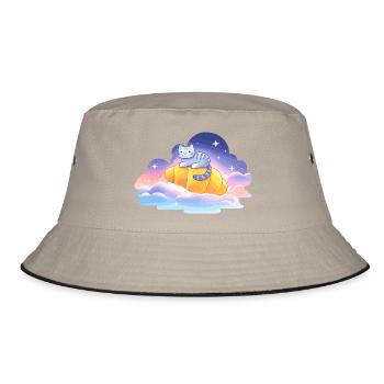 Kitten in the cloud dream - Bucket Hat - khaki/black - Front