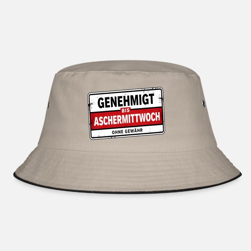 Genehmigt bis Aschermittwoch Satire Bucket Hat