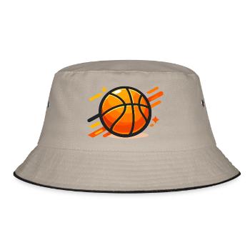 Dynamic Basketball Neon Orange - Bucket Hat - khaki/black - Front