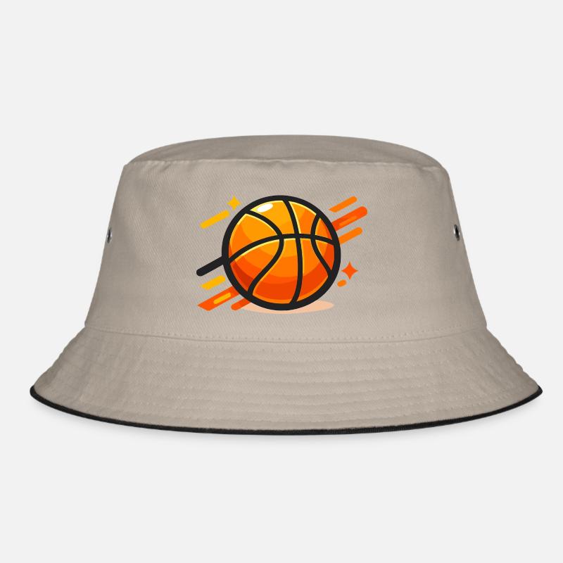 Dynamic Basketball Neon Orange Bucket Hat