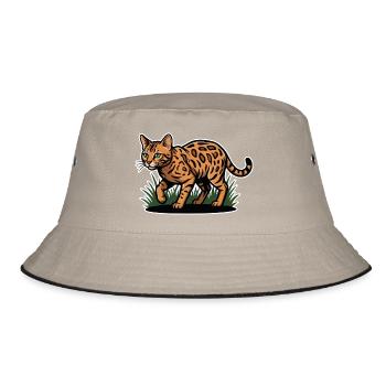 Chat Bengal Tacheté Maraude Forêt Vintage - Bob - kaki/noir - Devant