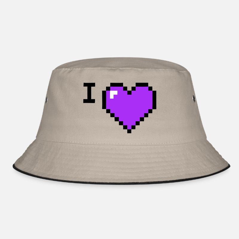 I Love Heart Placeholder Text Bucket Hat