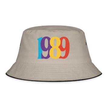 Geboren 1989 Geburtstagsgeschenk Geburtstag 89 - Bucket Hat - Khaki/Schwarz - Vorne