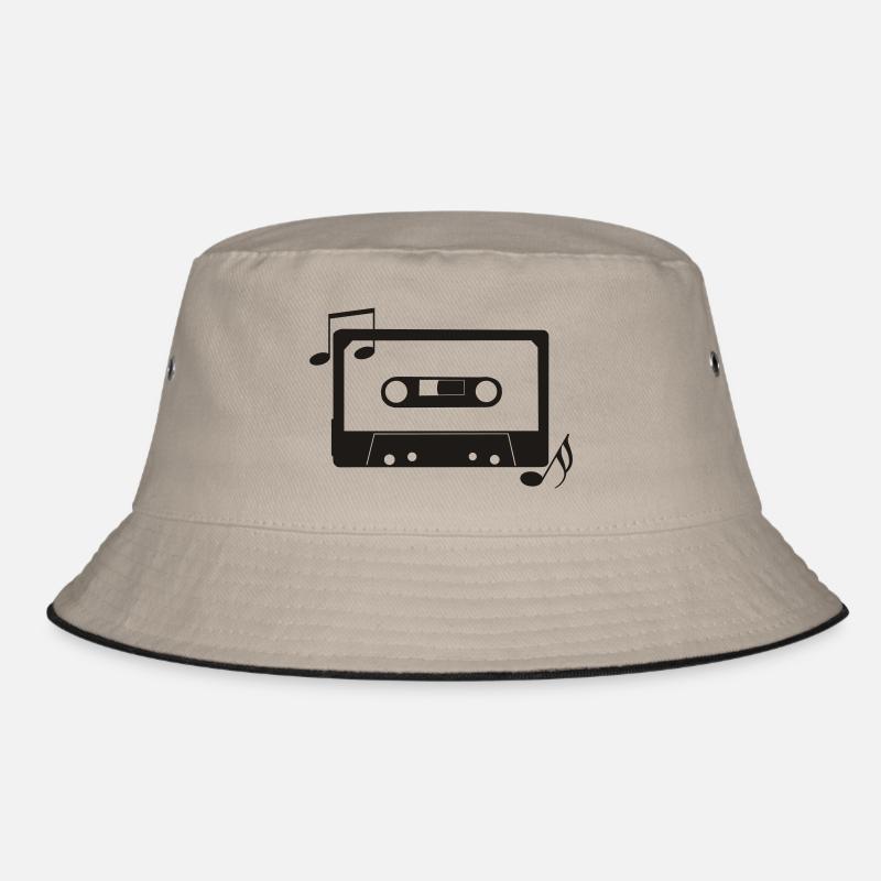 cassette - Bucket Hat - khaki/black