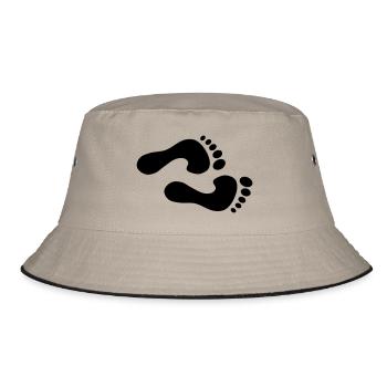Füße - Bucket Hat - Khaki/Schwarz - Vorne