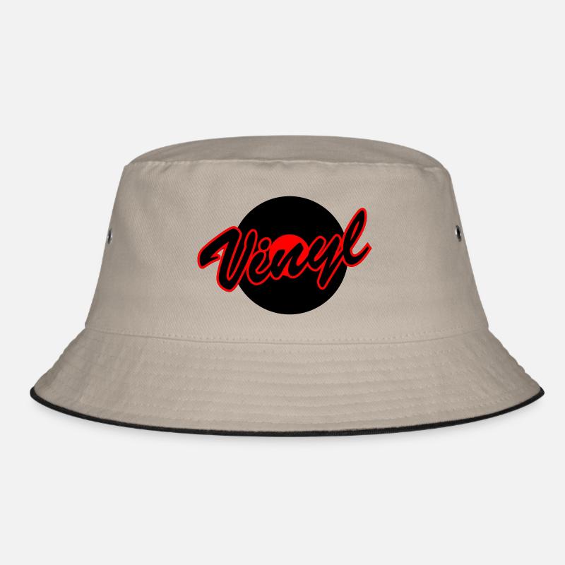 Vinyl mit Platte - Bucket Hat - Khaki/Schwarz