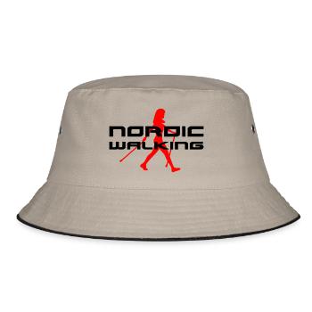 Nordic Walking - Bucket Hat - khaki/black - Front