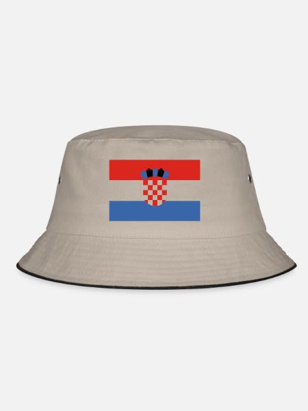 Croatie - drapeau - Bob - kaki/noir - Devant