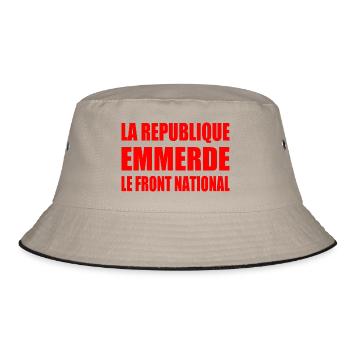 la jeunesse emmerde le front national - Bob - kaki/noir - Devant