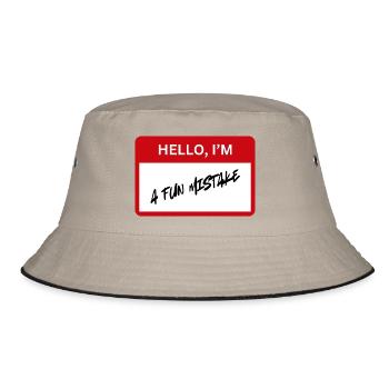 fun mistake - Bucket Hat - khaki/black - Front