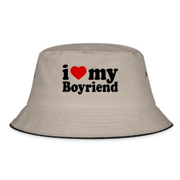 I love my boyfriend - Bob - kaki/noir - Devant