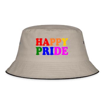 Happy pride - Bucket Hat - khaki/black - Front