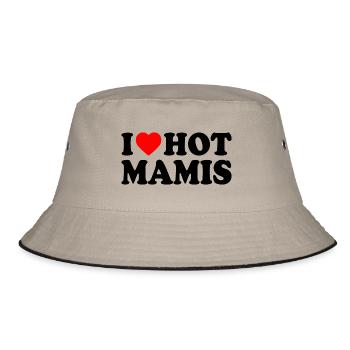 I love hot mamis - Bob - kaki/noir - Devant