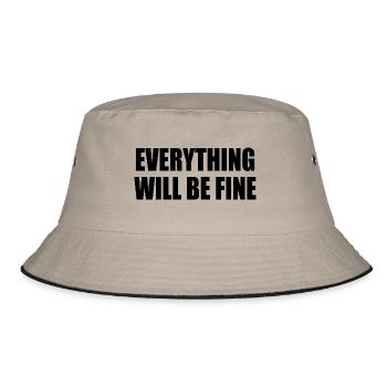 everything will be fine - Bucket Hat - khaki/black - Front