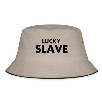 Lucky slave - Bucket Hat - Khaki/Schwarz - Vorne