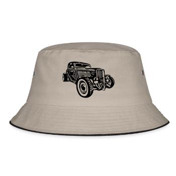 Hot Rod - Bucket Hat - Khaki/Schwarz - Vorne