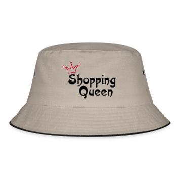 SHOPPING QUEEN - Bucket Hat - khaki/black - Front