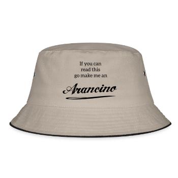Arancino | Tshirts FOOD - Bucket Hat - Khaki/Schwarz - Vorne