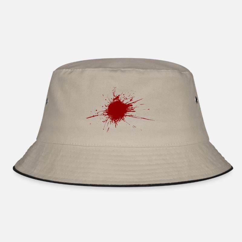 Blutspritzer aus einer Kugel Wunde Bucket Hat
