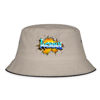 LENNY Graffiti - Bucket Hat - Khaki/Schwarz - Vorne