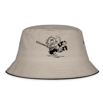 Antifa - Bucket Hat - Khaki/Schwarz - Vorne
