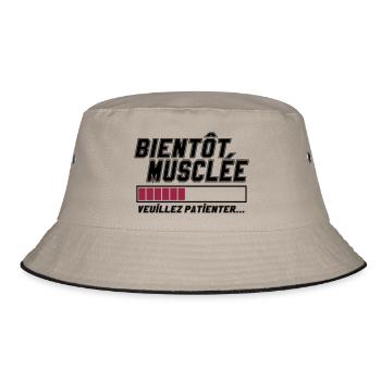 Bientôt musclée veuillez patienter,message,muscu - Bob - kaki/noir - Devant