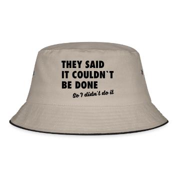 I didn´t do it - Bucket Hat - Khaki/Schwarz - Vorne
