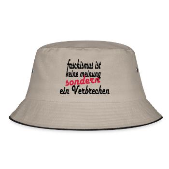 fascism is not an opinion - Bucket Hat - khaki/black - Front