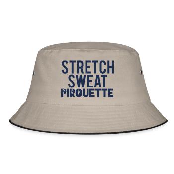 Ballett Geschenk Stretch - Sweat - Pirouette - Bucket Hat - Khaki/Schwarz - Vorne